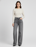 Aitana™ | VAQUEROS GRISES CON CORTE BOOTCUT ELEGANCIA CASUAL