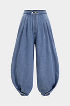 Alma™ | JEANS DE MUJER DE PIERNA ANCHA CON PLISADOS
