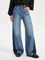 Valeria™ | JEANS DE PIERNAS ANCHAS Y TIRO ALTO