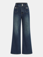 Paula™ | JEANS DE TIRO ALTO DE PIERNA ANCHA